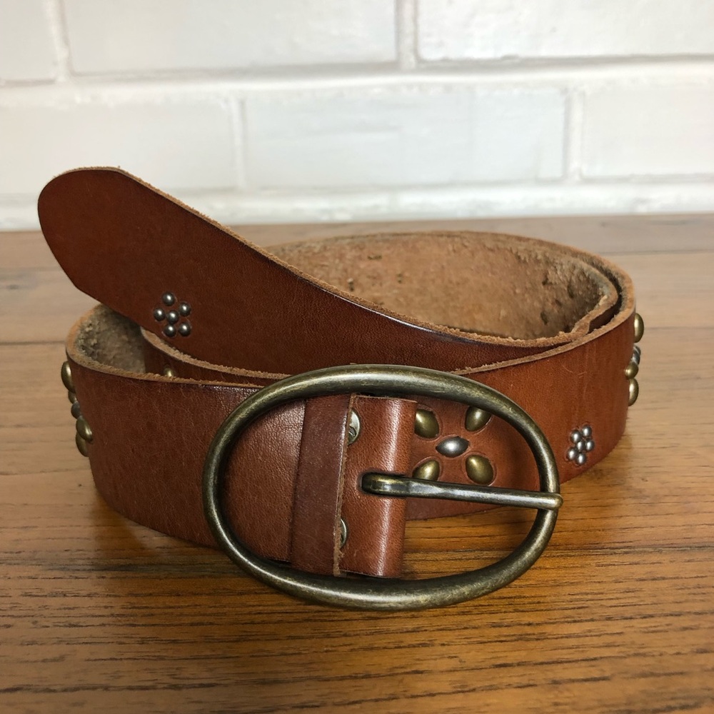American Eagle Brown Leather Boho Belt Small